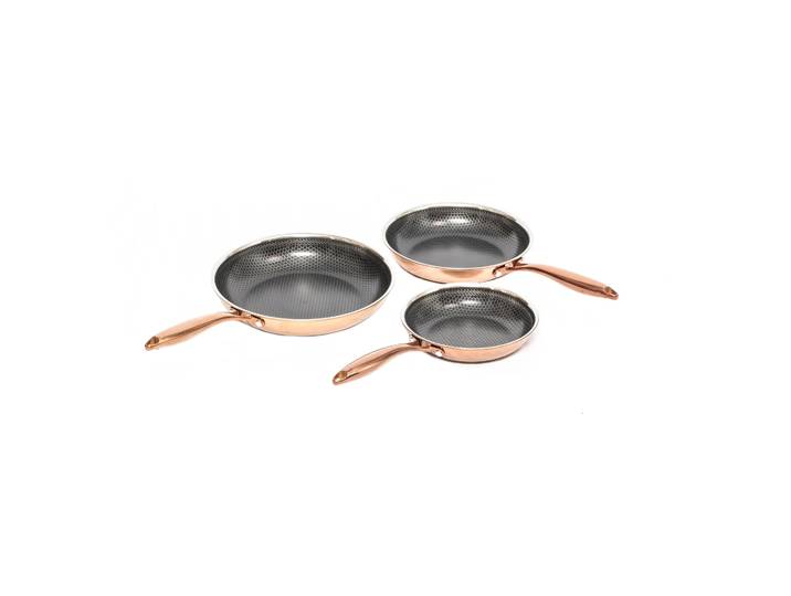 Hâws Hâws Santo Bratpfannenset Hybrid-Coating 3-teilig Rose Gold