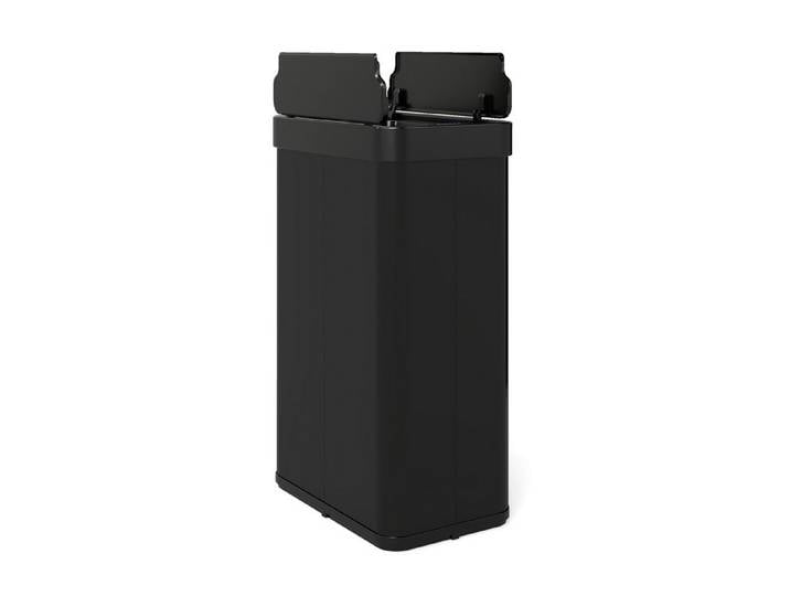 KOMFOTTEU Mülleimer, 60 L Abfalleimer mit Flügeldeckel, aus Edelstahl