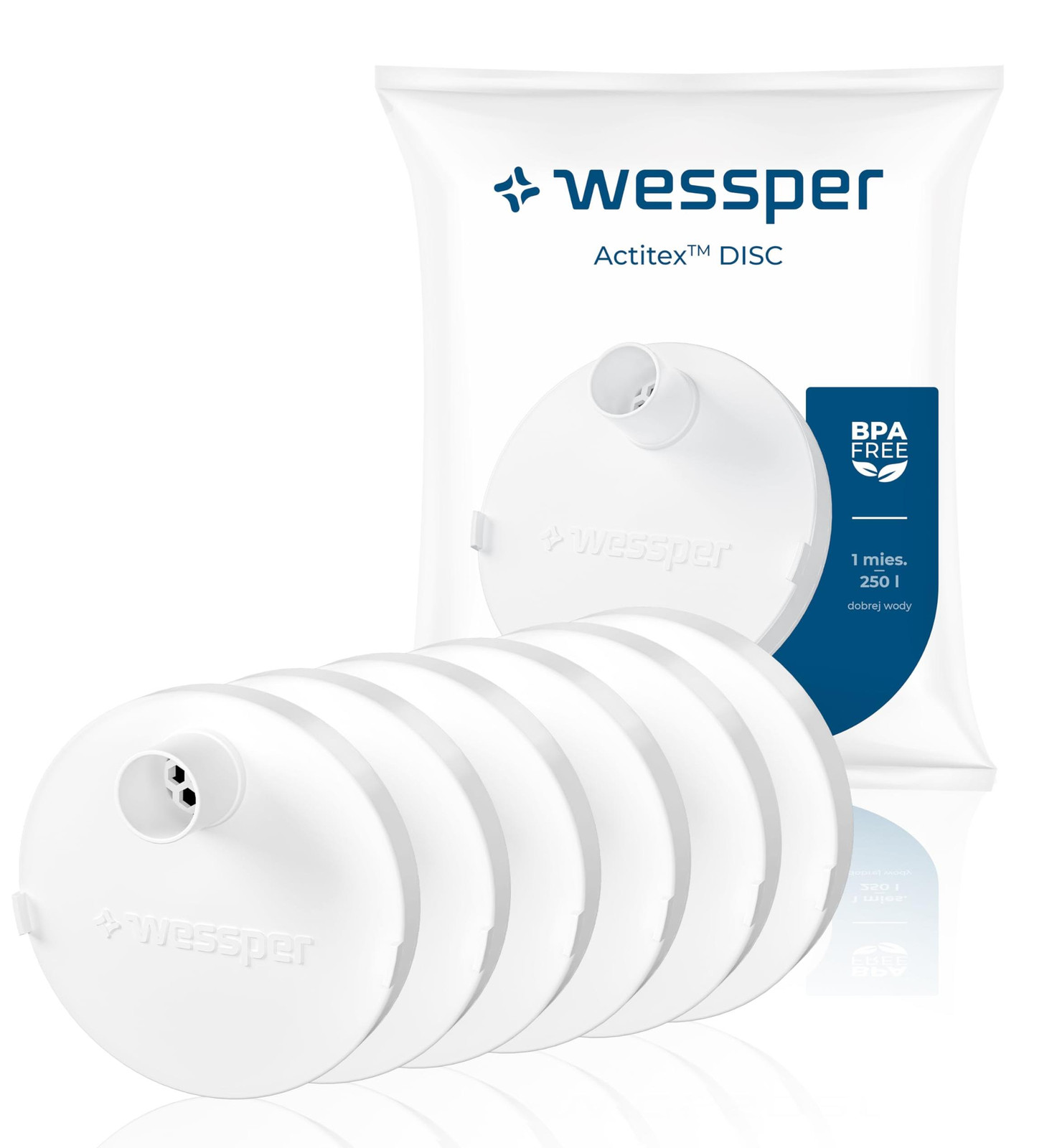 Dripio Waterfilter discs, set van 6, BPA-vrij, voor drinkflessen
