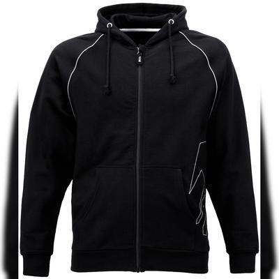Job-Kleidung JOB Dachdecker Hoodie Jacke OSLO Schwarz 340g Stickerei S