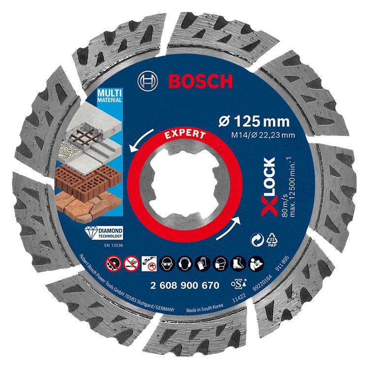 Bosch Professional Zubehör Trennscheibe diamantbeschichtet X-LOCK (2608900670)
