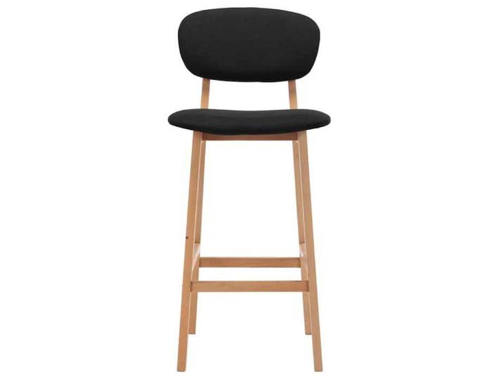 Elegant Tabourets de bar lot de 2 noir tissu - Chaise Bar Haute(1parcel)28271