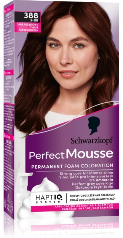 Schwarzkopf Perfect Mousse Permanent-Haarfarbe Farbton 388 Dark red brown 1 St.