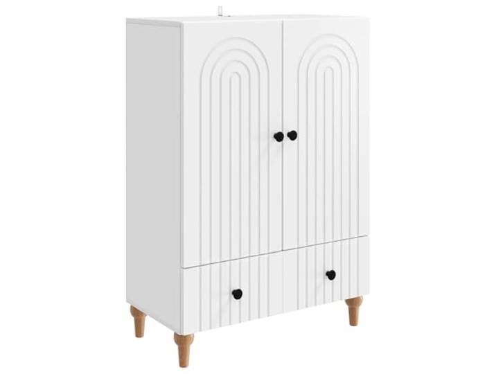 TEKGHUT Sideboard Weiß 66 x 34,5 x 95 cm Holzwerkstoff Regale, Schubladen, Türen mit Scharnieren, Wohnzimmer, Esszimmer, Homeoffice, feucht abwischbar
