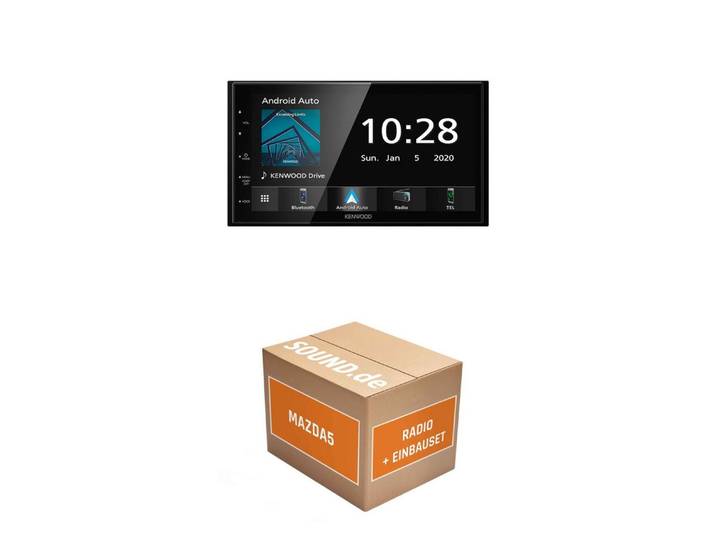 JUST SOUND best choice for caraudio Autoradio Einbauset Kenwood Kenwood DMX5020BTS Mazda5 CW Autoradio (RDS, AM/FM Radio, Animiertes Display, Bluetooth, Eingebauter Equalizer, Freisprecheinrichtung, Touchscreen, CarPlay, Android, AndroidAuto)