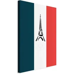 Artgeist, Bilder, French Flag With Graphic Eiffel Tower (80 x 120 cm)