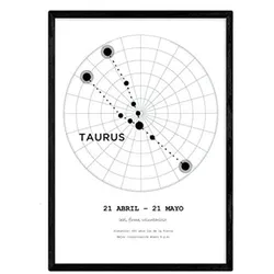 POSTER Sternzeichen Stier A3 Rahmenlos