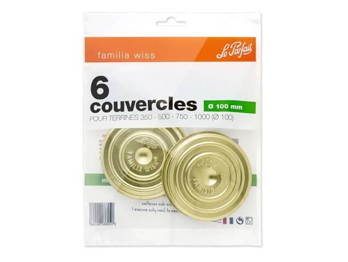Le Parfait - Zak met 6 deksels Familia Wiss – 100 mm, oranje