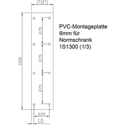 GSAB Elektrotechnik 1/3-Montageplatte 1M1-3-1300