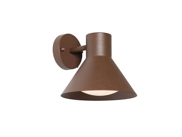 Applique murale d'extérieur industrielle brun rouille cône IP44 -