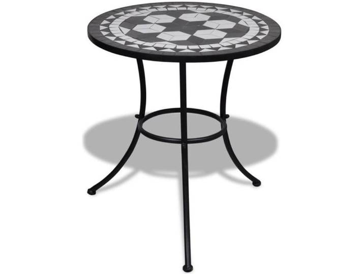 Table de bistro Noir et blanc 60 cm Mosaïque
