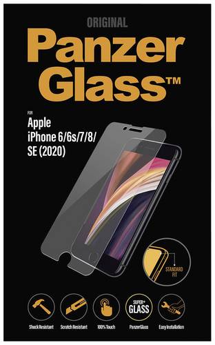 PanzerGlass 2684 Displayschutzglas Apple iPhone SE (Gen.3, 2022), iPhone SE (Gen.2, 2020), iPhone 8, iPhone 7, iPhone 6 1 St. Anti-Fingerprint