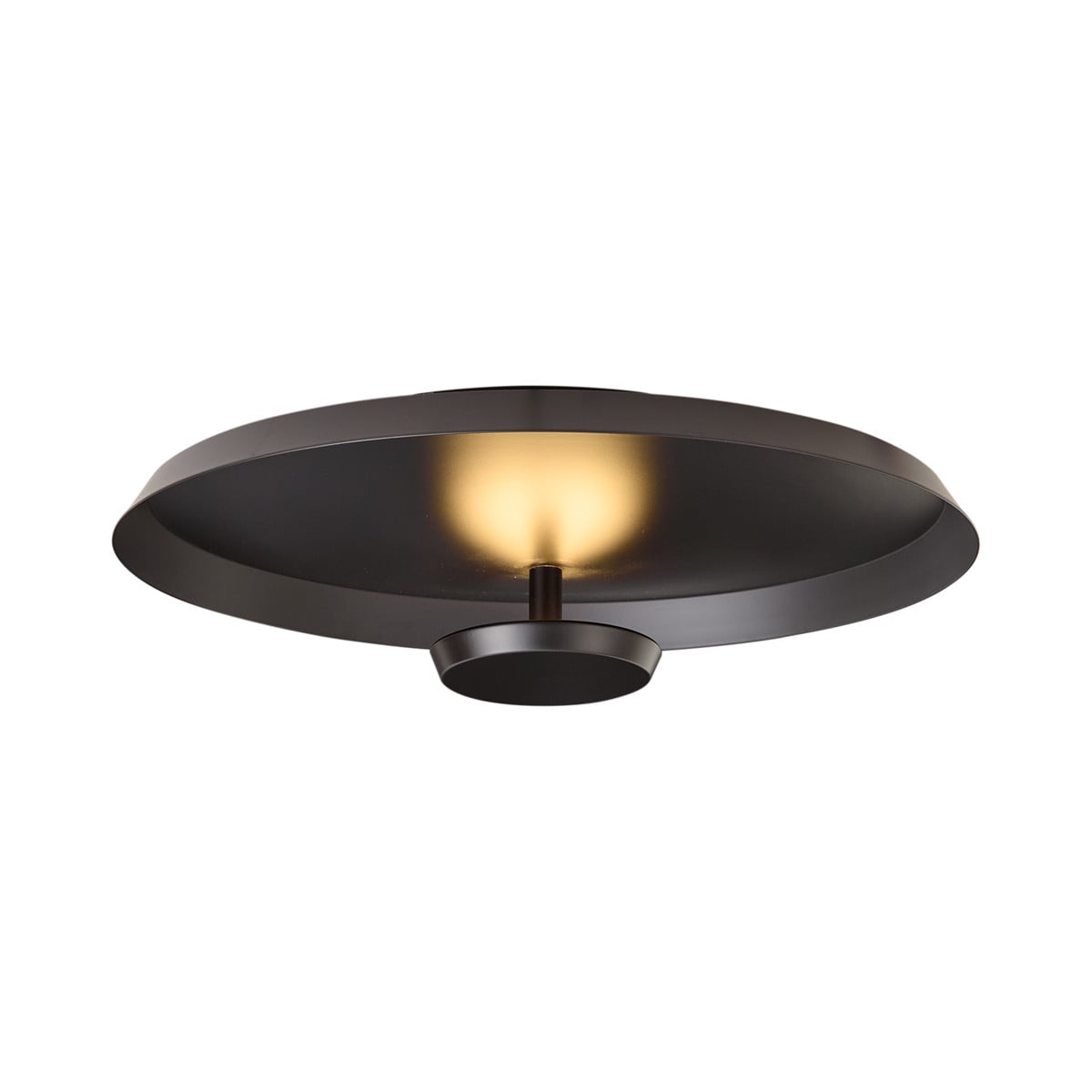 Qazqa Moderne Ronde Plafondlamp Zwart met LED en Dimfunctie