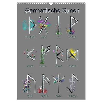 Germanische Runen (Wandkalender 2027 DIN A3 hoch), CALVENDO Monatskalender