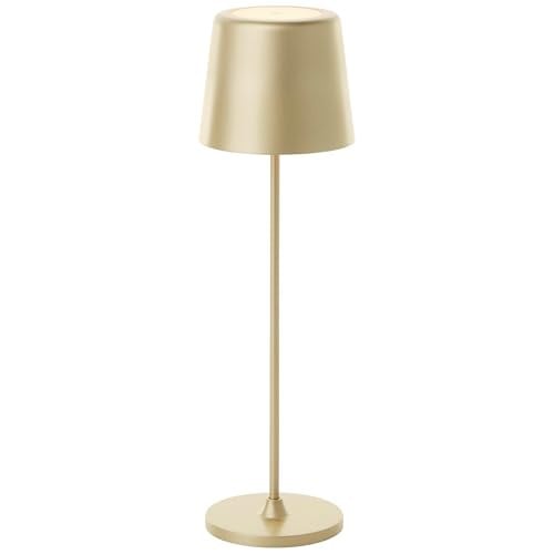 Brilliant Kaami draagbare LED-buitenlamp, mat goud, Hoogte: 37 cm