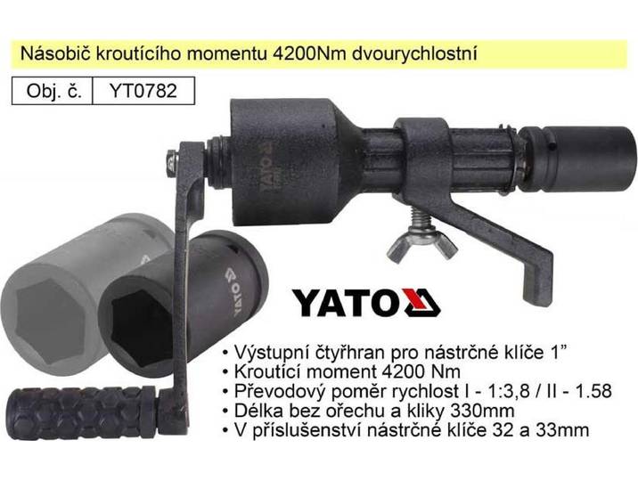 YATO Multiplicateur de couple 4200Nm à deux vitesses YT-0782