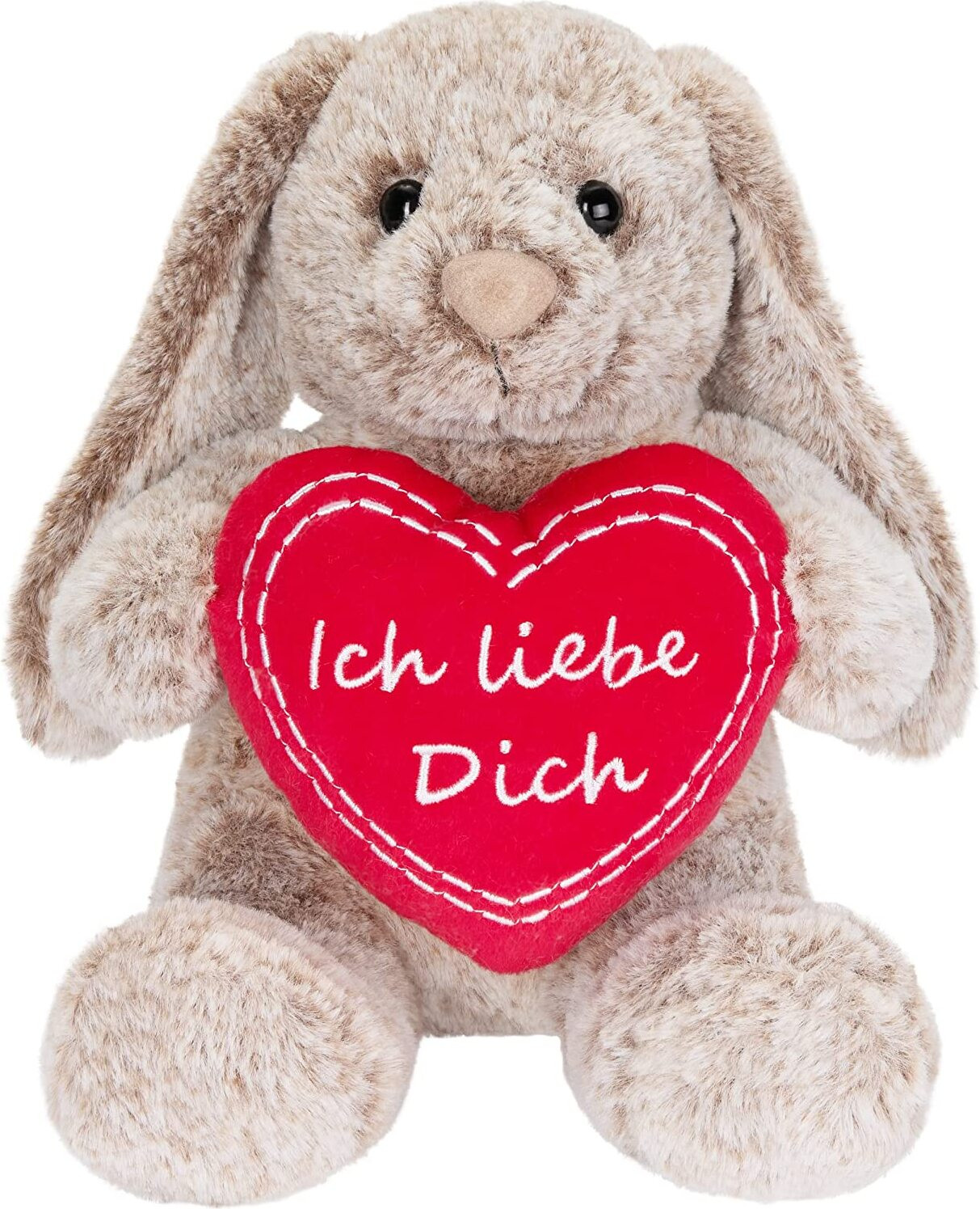 Brubaker Knuffelhazen met hart, grijs/bruin, Hoogte: 28 cm