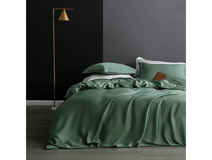 Housse de couette en soie naturelle, couleur unie, housse de couette de haute qualité, simple, Double, King Size