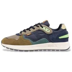 Colmar für Herren. LOGAN-E Logan Effect Sneaker aus Leder in Marineblau, mehrfarbig (42), Wohnung, Schnürsenkel, Lässig