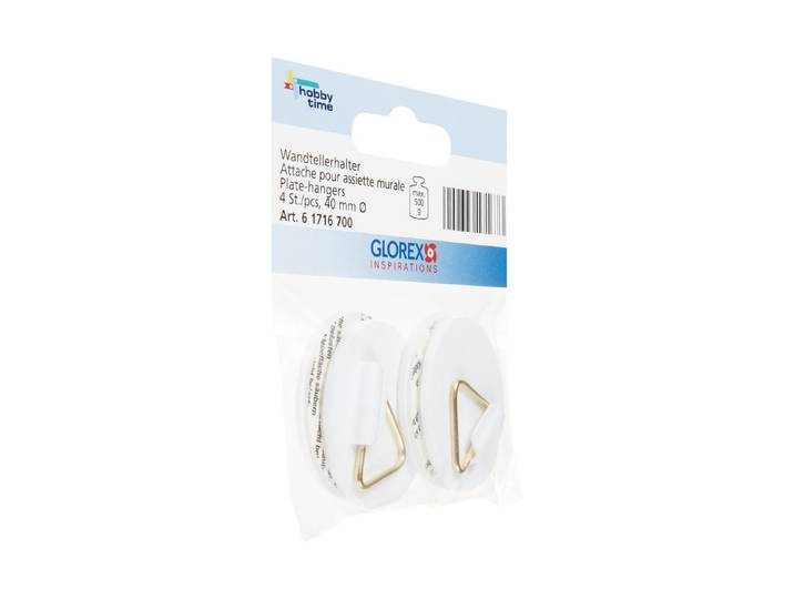 Glorex Selbstklebende Wandtellerhalter 40 mm 4 Stück
