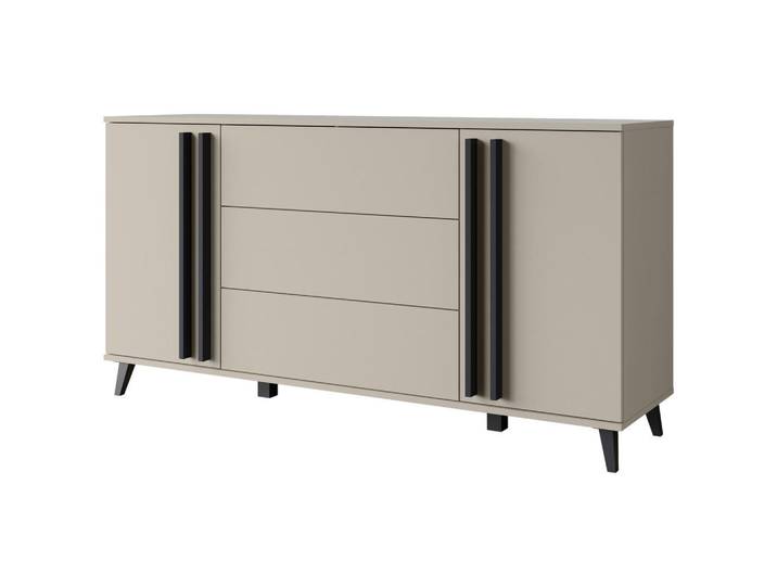 P & B Sideboard Helsinki, Beige, Kunststoff, 2 Fächer, 3 Schublade(n) Schubladen, 150x77.8x39.5 cm, Fsc, stehend, Wohnzimmer, Kommoden & Sideboards, Sideboards