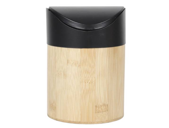 JE CHERCHE UNE IDEE Poubelle de table en métal et bambou