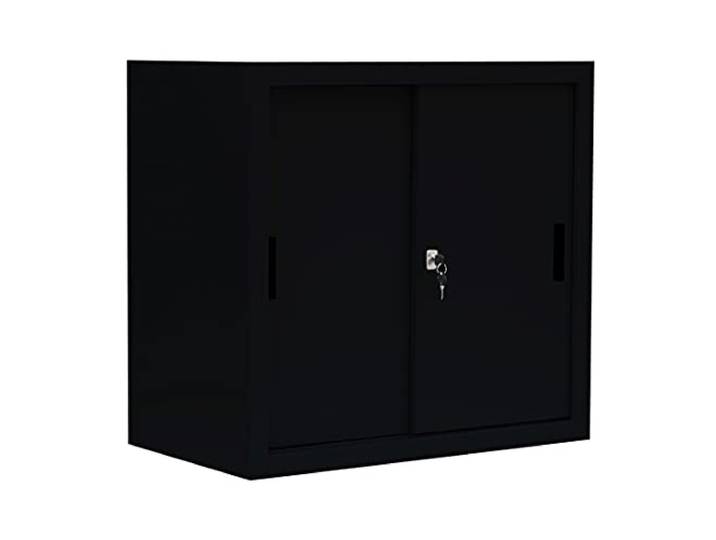 Lüllmann Schiebetürenschrank schwarz 75x80x45cm (HxBxT)