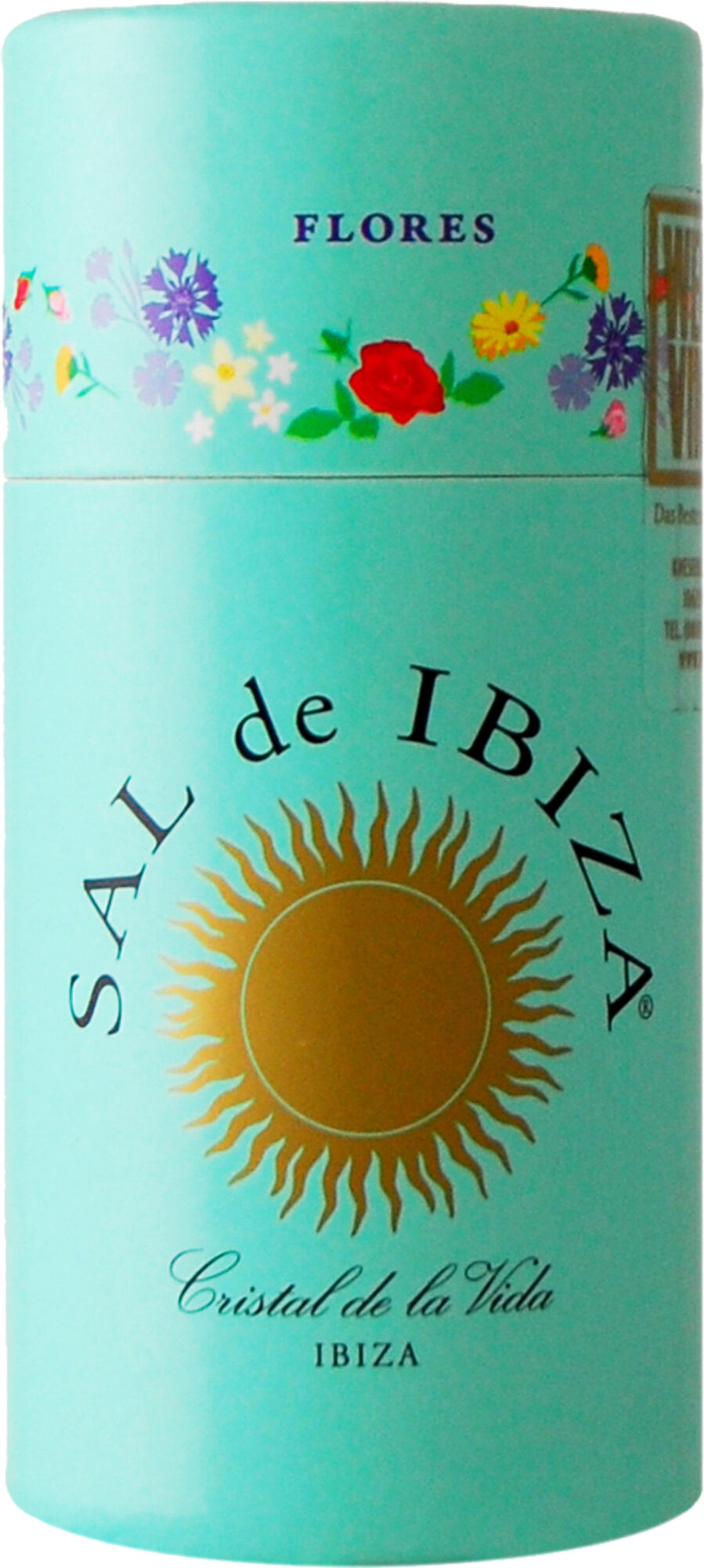 Sal de Ibiza »Granito con Flores« - Streuer mit Deckel 75 g aus Spanien