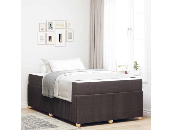 RJPLMFV Bettgestell, Braun, 120 x 190 cm, Stoff Holzwerkstoff, Matratze inklusive, mittlere Festigkeit, atmungsaktiv, modernes Design