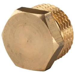 Messing Gewinde-Fitting Stopfen 1/2"AG (DN 15) - schwere Ausführung