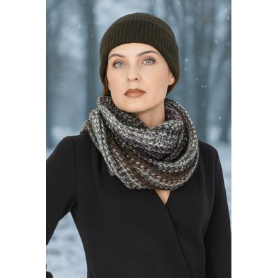 Strickschal "Strickloop", Damen, braun, Polyacryl, COLLEZIONE ALESSANDRO, gestreift, Basic, Modetücher, Made in Italy, in tollen Farben
