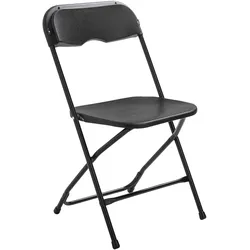 Oviala Business Rekkem Kunststoff-Klappstuhl 45 x 45 x 89cm Schwarz
