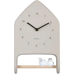 Karlsson, Wanduhr, Wall clock Love Birds warm grey