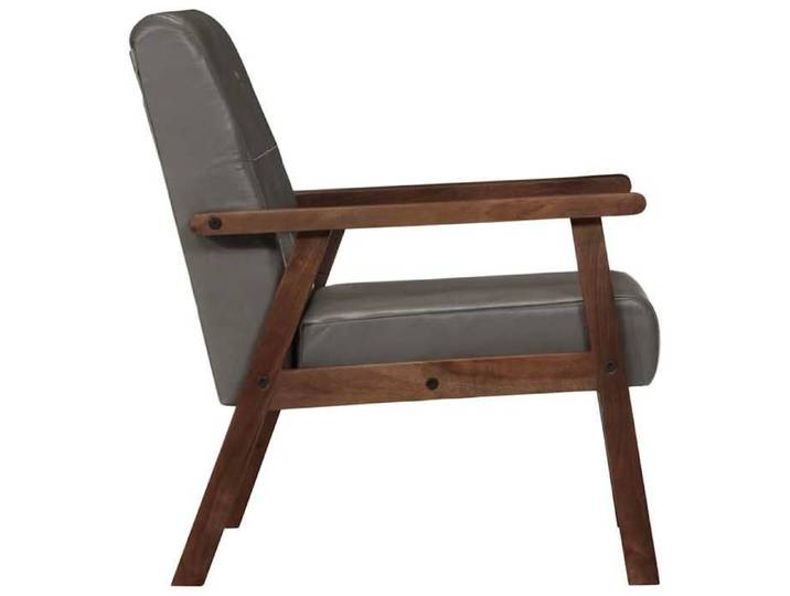 Gris - Fauteuil gris cuir véritable - Fauteuil individuel - Capacité 110 kg(1parcel)afb49a