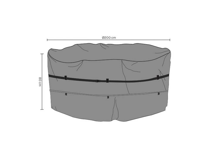 Brafab Protection de meuble Brafab ensemble salle à manger Noir 200x80 cm