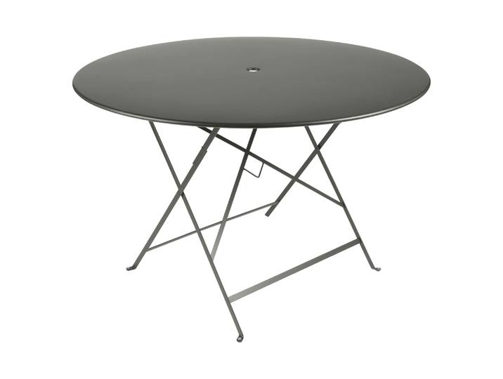 Esstisch, Stahl, Ø 117 cm, Robuster & Wetterfester Bistro-Tisch, Modern