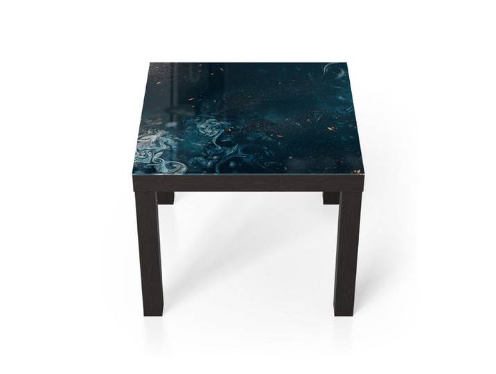 DEQORI Couchtisch 'Galaktische Reflexionen', Glas Beistelltisch Glastisch modern