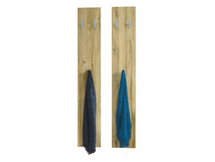Vladon Garderobenpaneel Wandpaneel Eiche Natur, Eichefarben, 24x140x2 cm, Garderobe, Garderobenpaneele