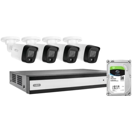 ABUS Security Center Analog-Video-Set: 4 Mini-Tube-Kameras + Rekorder