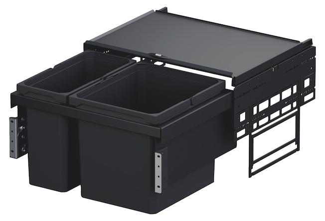 Vauth-Sagel VS ENVI Space Mülltrennsystem 1 x 29 + 1 x 16 Liter 600 mm Lavagrau