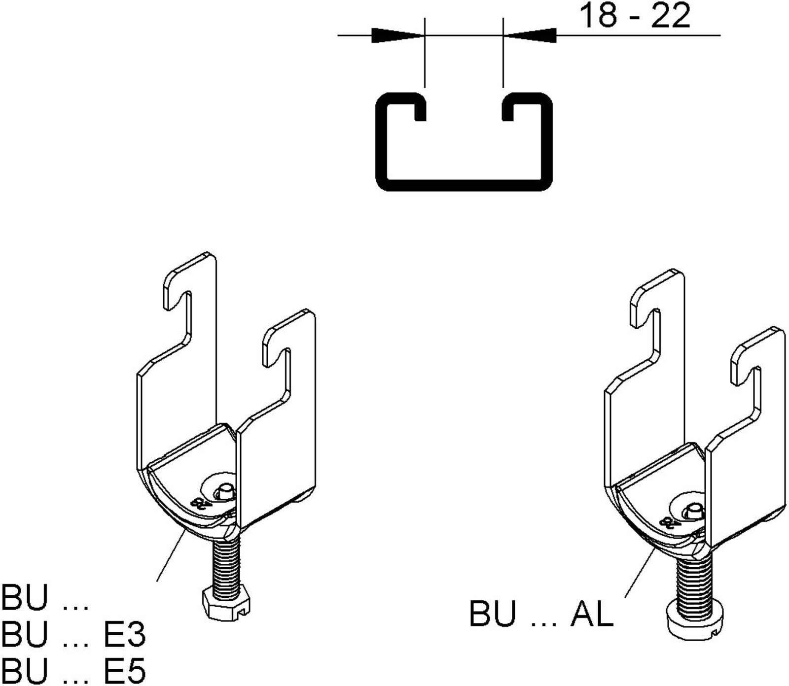 Niedax Bügelschelle BU 30 AL)