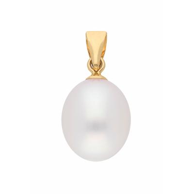 Kettenanhänger ADELIA´S "Damen 585 Gold Anhänger mit Süßwasser Zuchtperle", gold, Schmuckanhänger, Damen, Gold, Kettenanhänger, mit Süßwasser Zuchtperle für Damen
