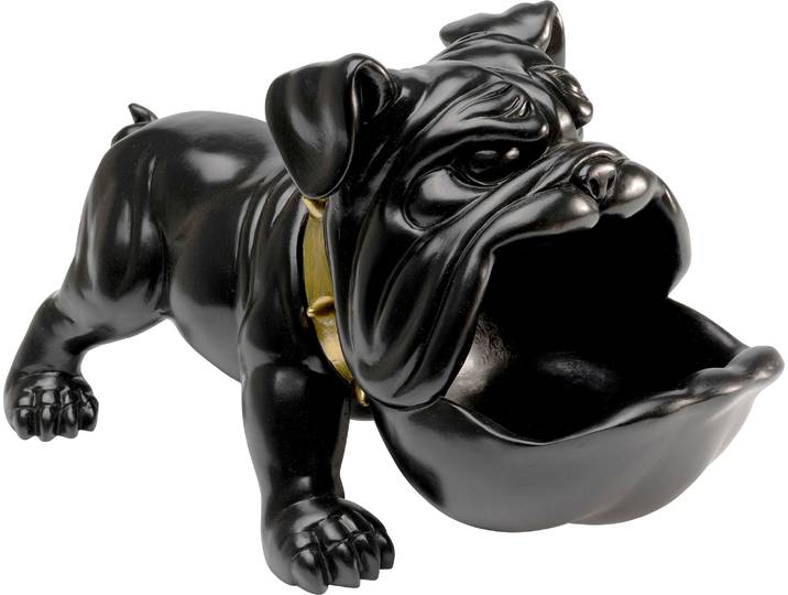 Dekofigur KARE DESIGN Hungry Dog Schwarz 37cm , schwarz, B:37cm H:21cm T:22cm, Polyresin, Dekofiguren, Dekofigur