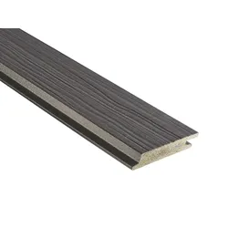 18x103 mm NATURinFORM WPC Fassadenprofil, "Die Gestaltende Exklusiv XL" mit Holzmaserung, leicht gebürstet, Lavagrau, Deckmaß: 99mm