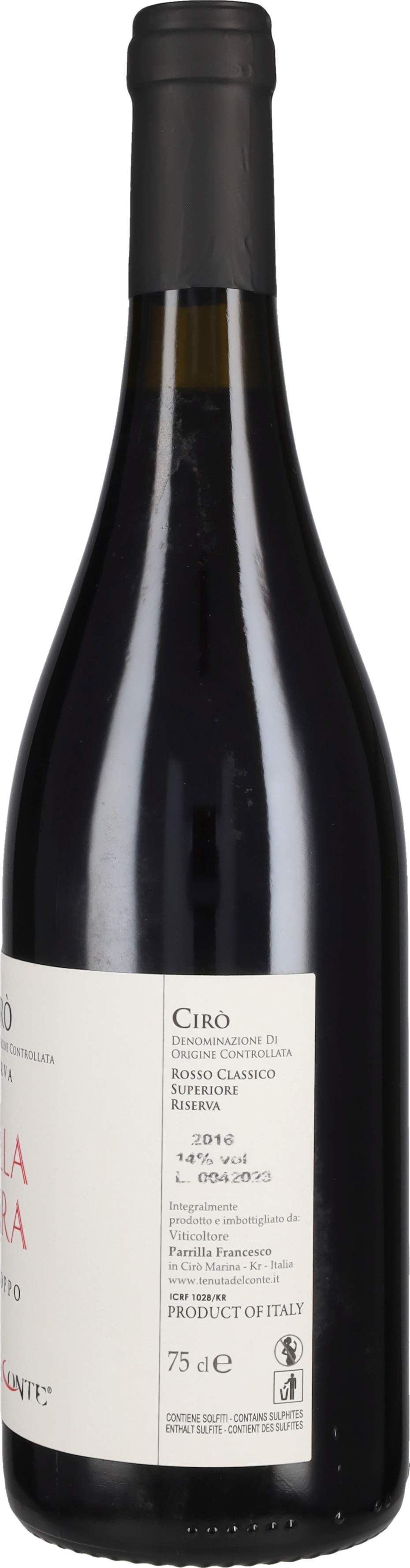 Tenuta del Conte Cirò Rosso Riserva 'Dalla Terra' 2016