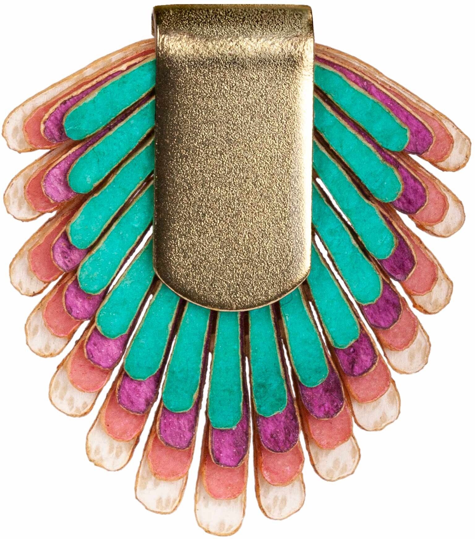 Paar Ohrstecker GRETCHEN "Pam Pem Earring Stud", Damen, Gr. Leder, bunt (mehrfarbig), Ohrringe Paar Ohrstecker, aus buntem Pergament