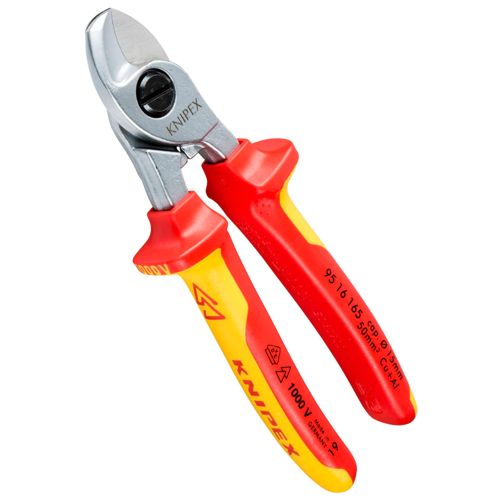 KNIPEX Kabelschere isoliert mit Mehrkomponenten-Hüllen
