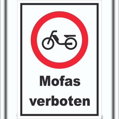 HB-Druck Schild Verbot Mofas A4 (210x297mm)