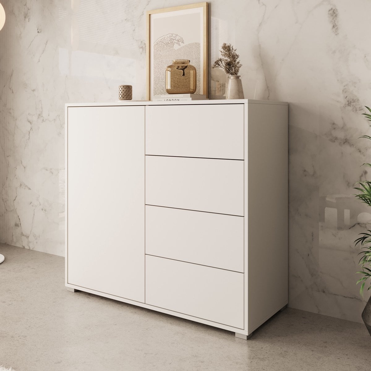 Meubella Dressoir Gideon Wit 100 cm
