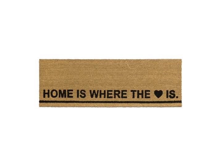 Fussmatte lang HOME IS WHERE... Hellbraun-Schwarz